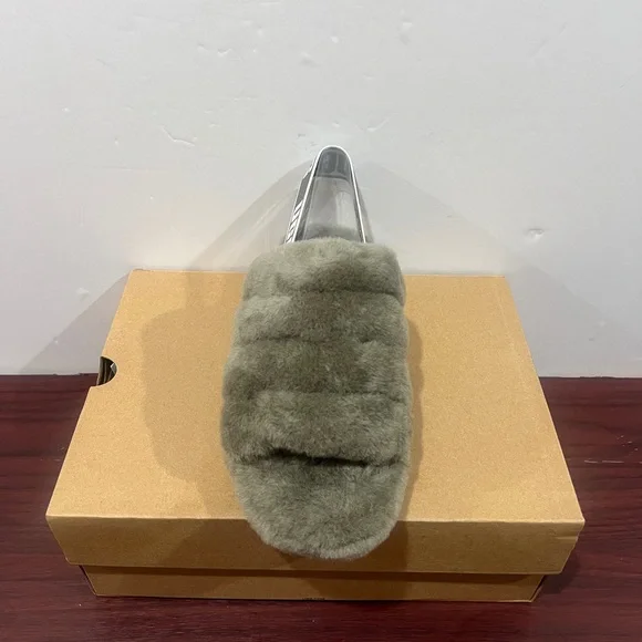 Ugg Fluff Yeah Slide, 1095119, Burnt Olive - Picture 6 of 11